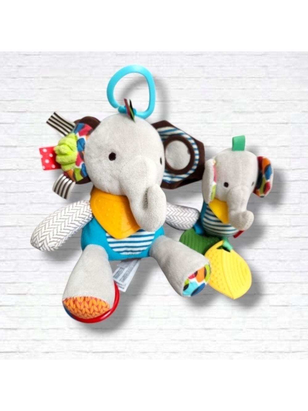 Skip Hop Elephant Infant Baby Take Along Sensory Soft Toys Age 0+ M x 2